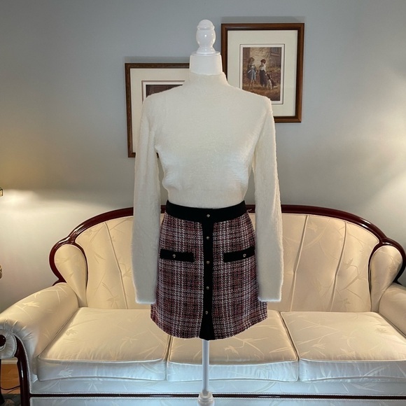 Sunday Best Fuzzy Mockneck Creme Sweater - Picture 2 of 8